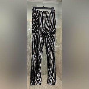Sequin flare pants